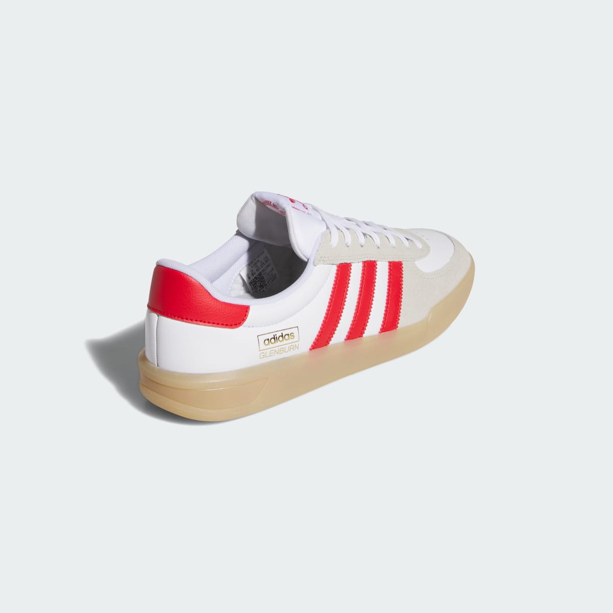 Adidas Men's GLENBURN Shoes - Cloud White / Better Scarlet / Gum - Image 5