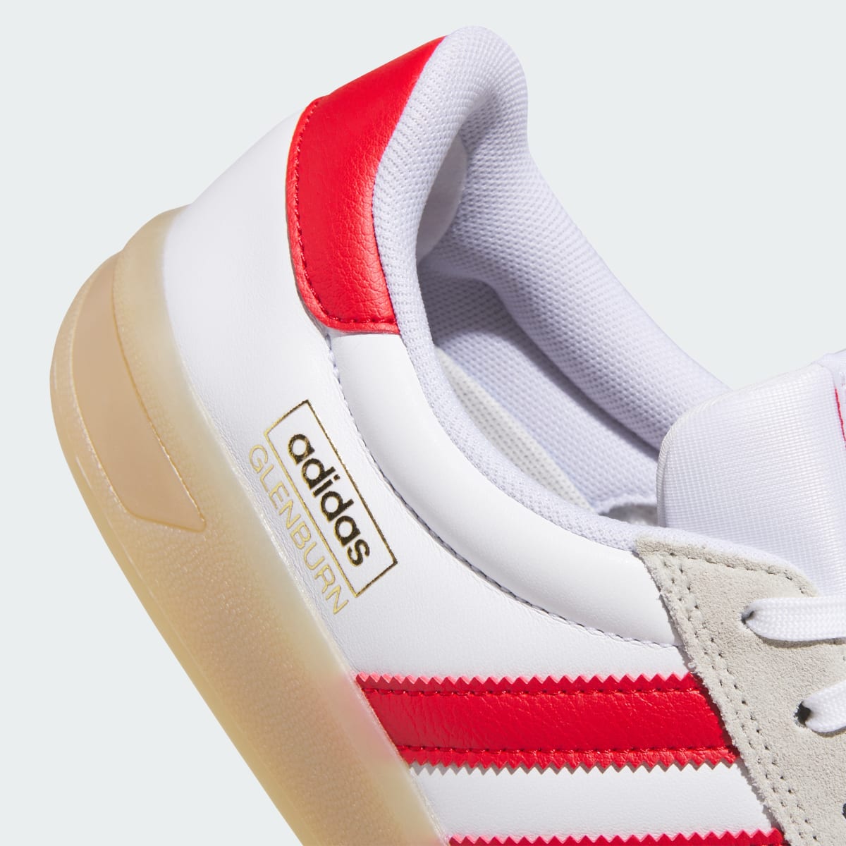 Adidas Men's GLENBURN Shoes - Cloud White / Better Scarlet / Gum - Image 9