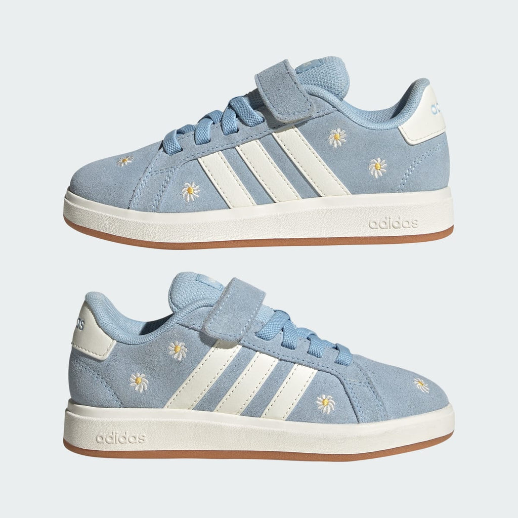Adidas Kids' GRAND COURT 00s SHOES CHILDREN - Clear Sky / Off White / Gum - Image 7