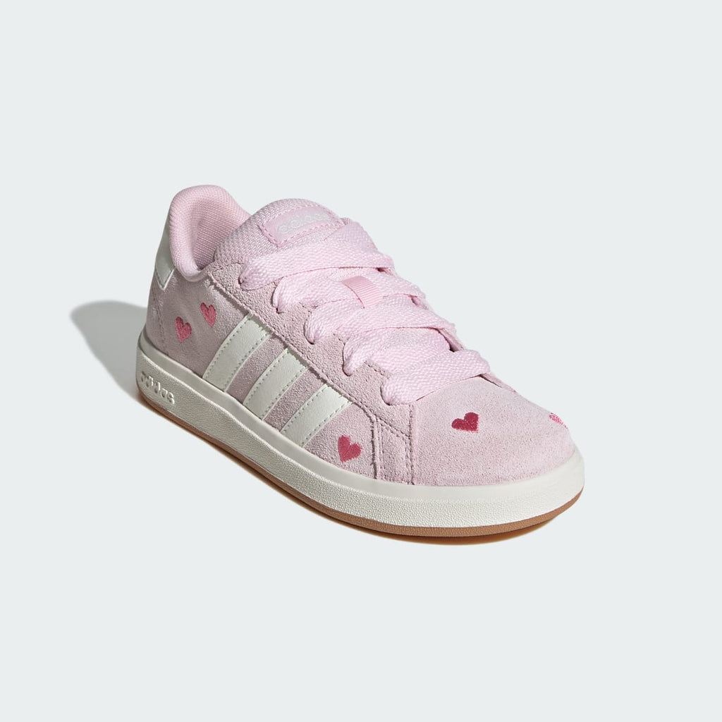 Adidas Kids' GRAND COURT 00s Shoes KIDS - Clear Pink / Off White / Gum - Image 4