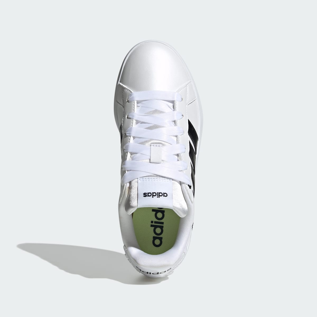 Adidas Kids' GRAND COURT 3.0 GIRLS SHOES JUNIOR - Cloud White / Core Black / Hi-Res Yellow - Image 2