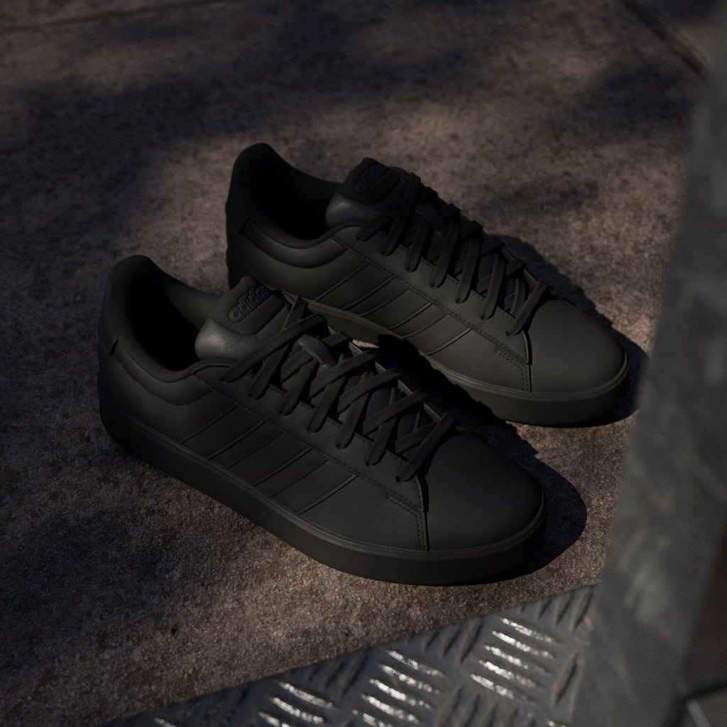 Adidas Men's GRAND COURT 3.0 SHOES - Core Black / Core Black / Carbon - Image 5