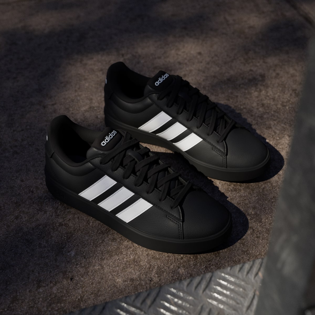 Adidas Women's GRAND COURT 3.0 SHOES - Core Black / Cloud White / Cloud White - Image 5