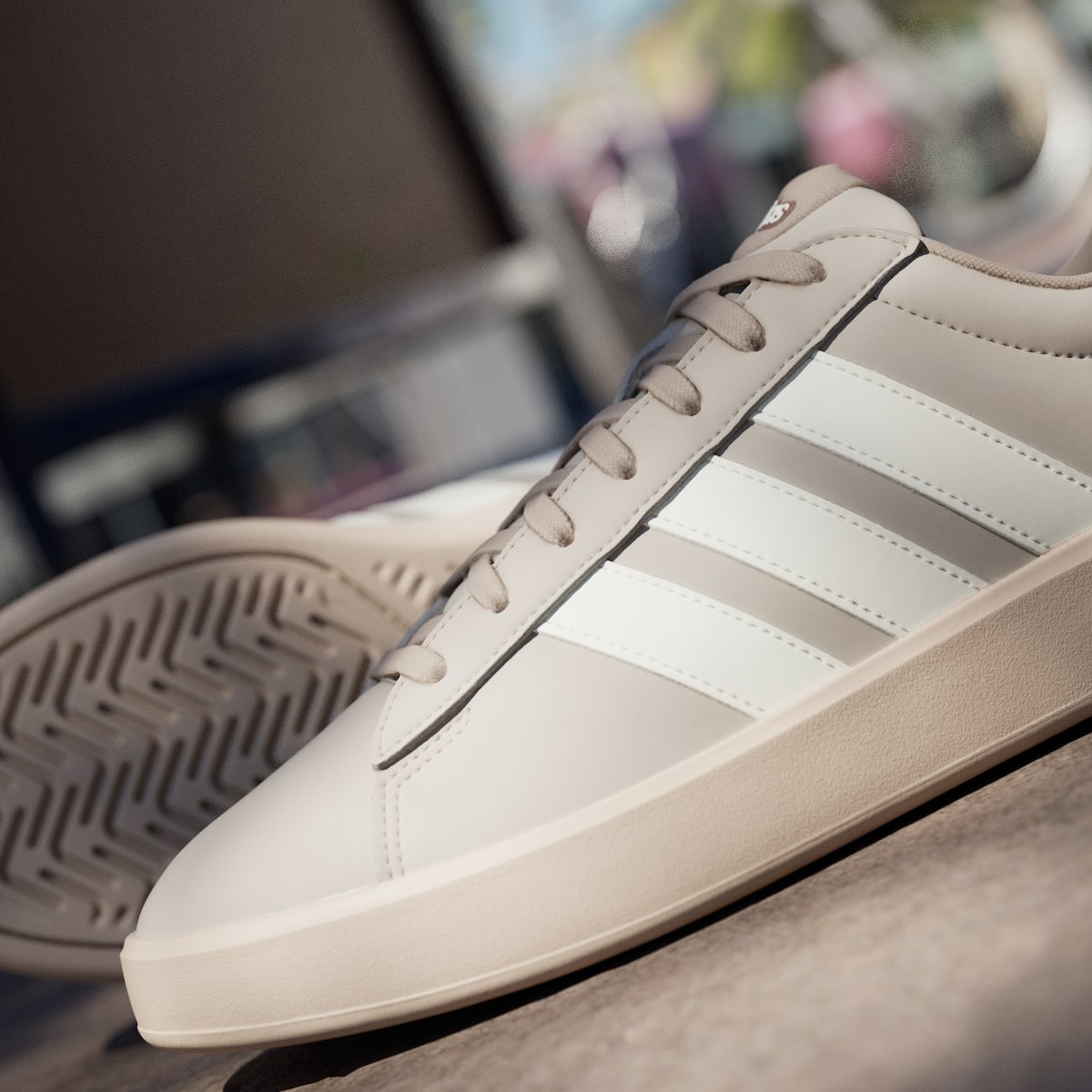 Adidas Men's GRAND COURT 3.0 SHOES - Light Brown / Off White / Chalky Brown - Image 10