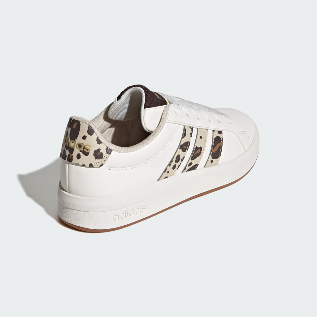 Adidas Kids' GRAND COURT 3.0 SHOES JUNIOR - Core White / Crystal Linen / Aurora Coffee - Image 5
