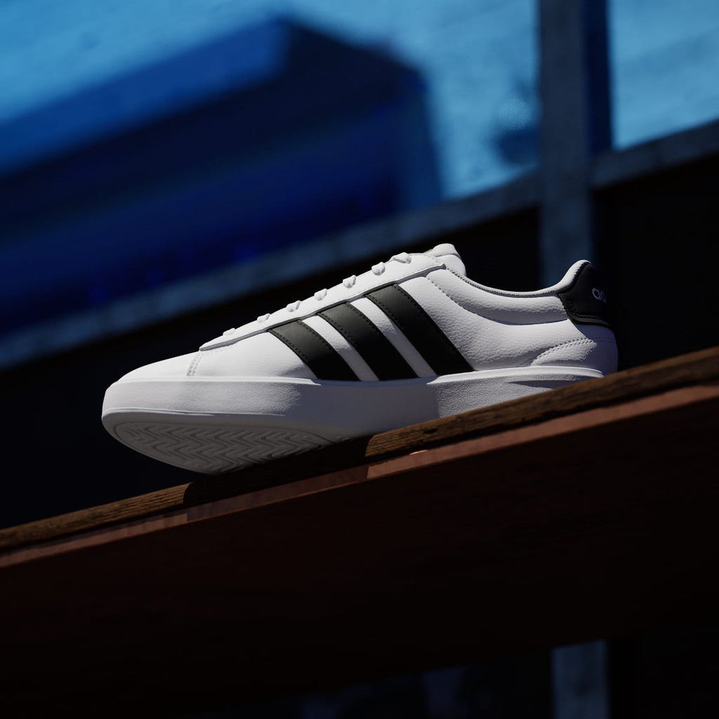 Adidas Men's GRAND COURT 3.0 SHOES - Cloud White / Core Black / Cloud White - Image 7