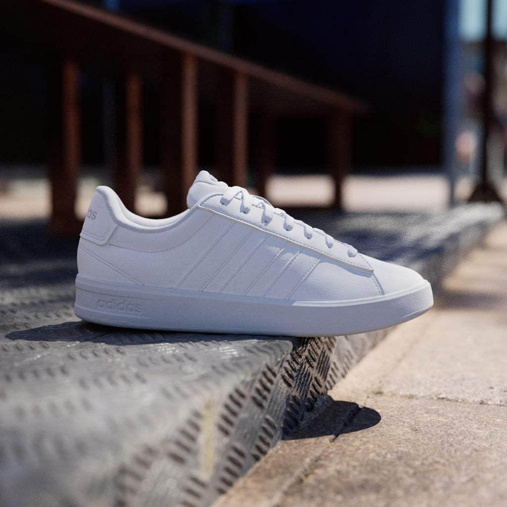Adidas Men's GRAND COURT 3.0 SHOES - Cloud White / Cloud White / Grey Two - Image 3