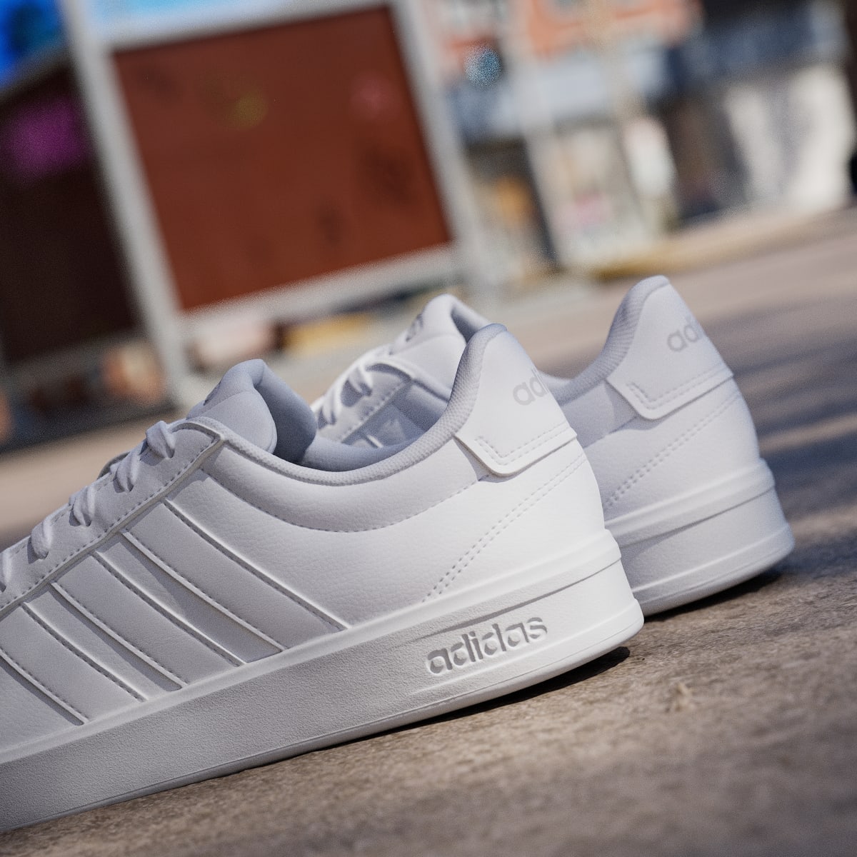Adidas Men's GRAND COURT 3.0 SHOES - Cloud White / Cloud White / Grey Two - Image 9