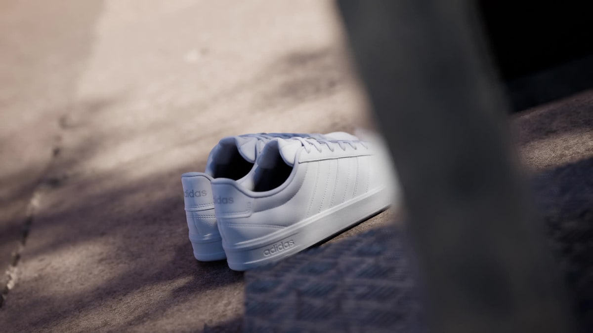 Adidas Men's GRAND COURT 3.0 SHOES - Cloud White / Cloud White / Grey Two - Image 2