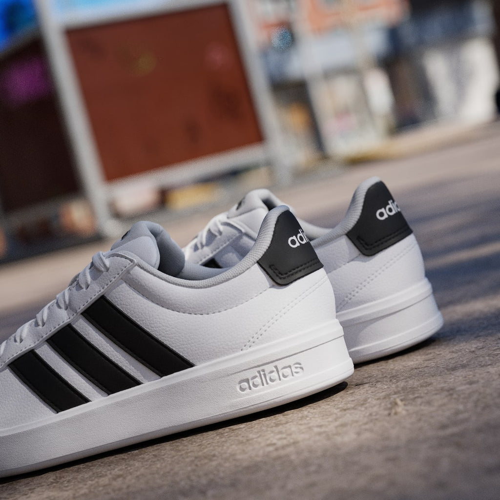 Adidas Women's GRAND COURT 3.0 SHOES - Cloud White / Core Black / Cloud White - Image 9