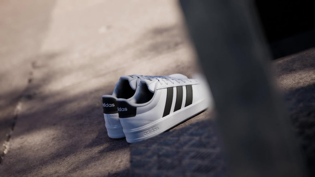 Adidas Women's GRAND COURT 3.0 SHOES - Cloud White / Core Black / Cloud White - Image 2