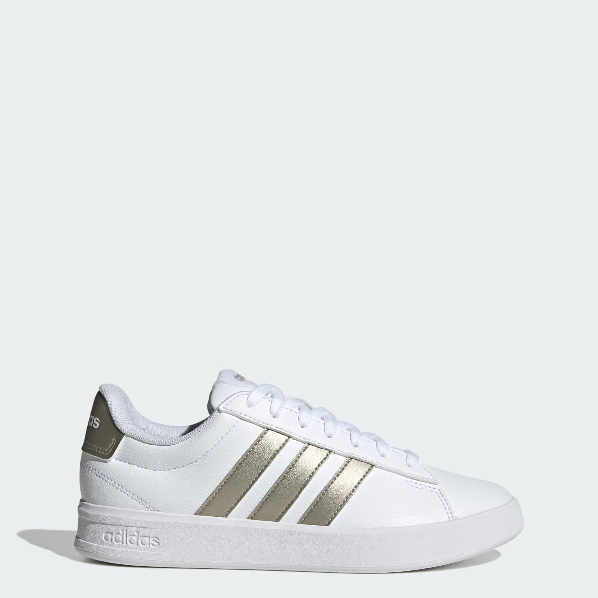 Adidas Women's GRAND COURT 3.0 SHOES - Cloud White / Cyber Metallic / Cloud White - Image 1