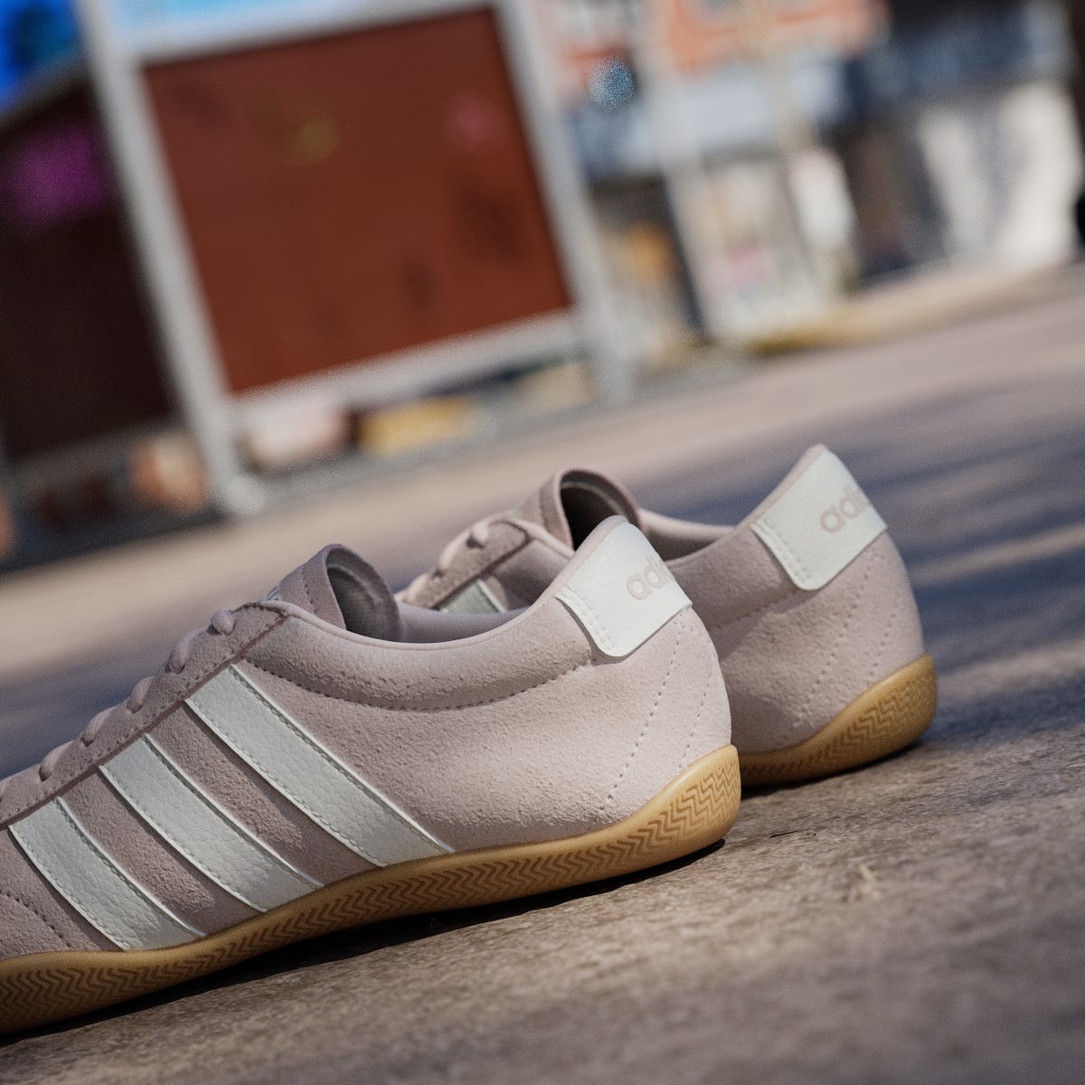 Adidas Women's GRAND COURT LO SHOES - Wonder Quartz / Off White / Gum - Image 9