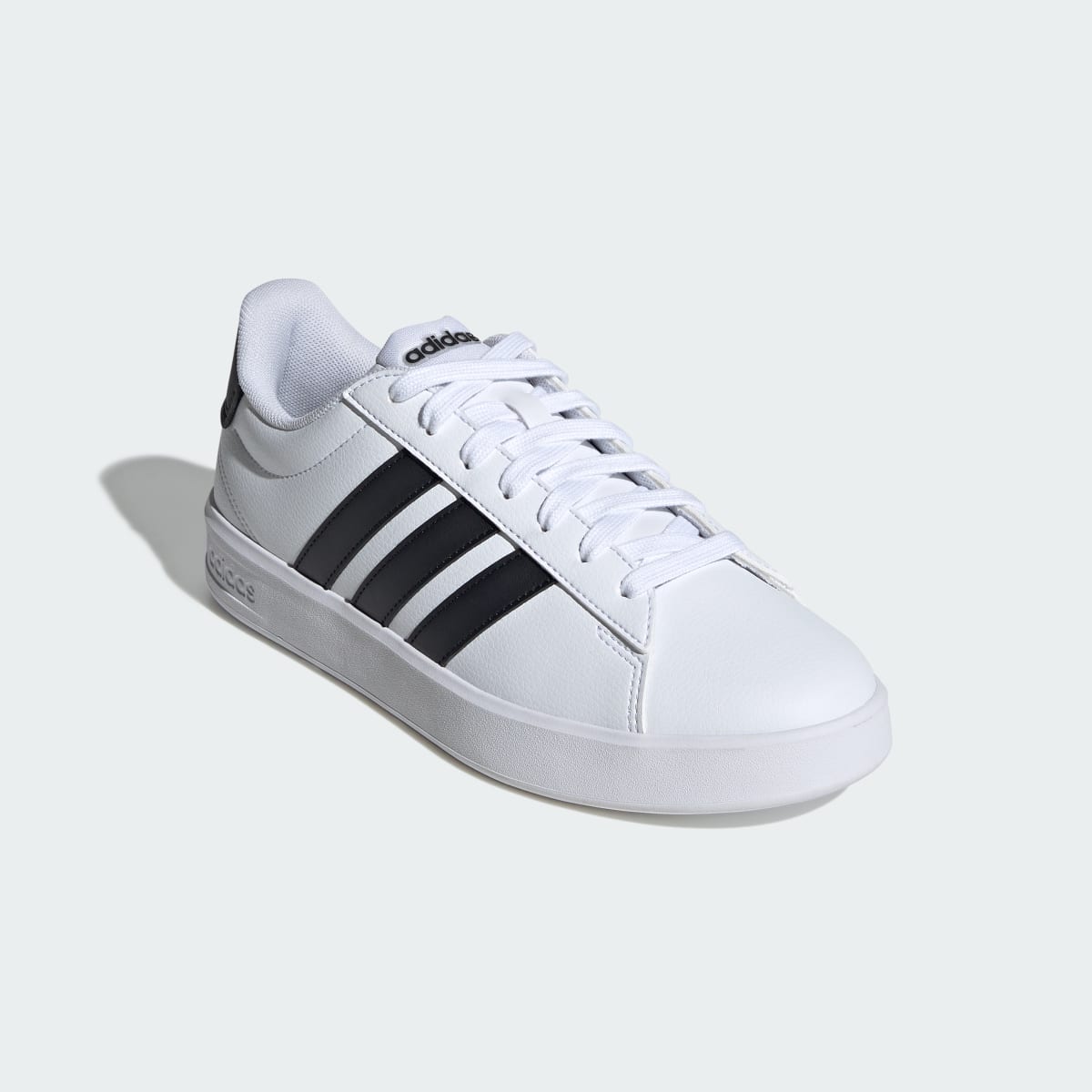 Adidas Women's GRAND COURT SHOES - Cloud White / Core Black / Cloud White - Image 4