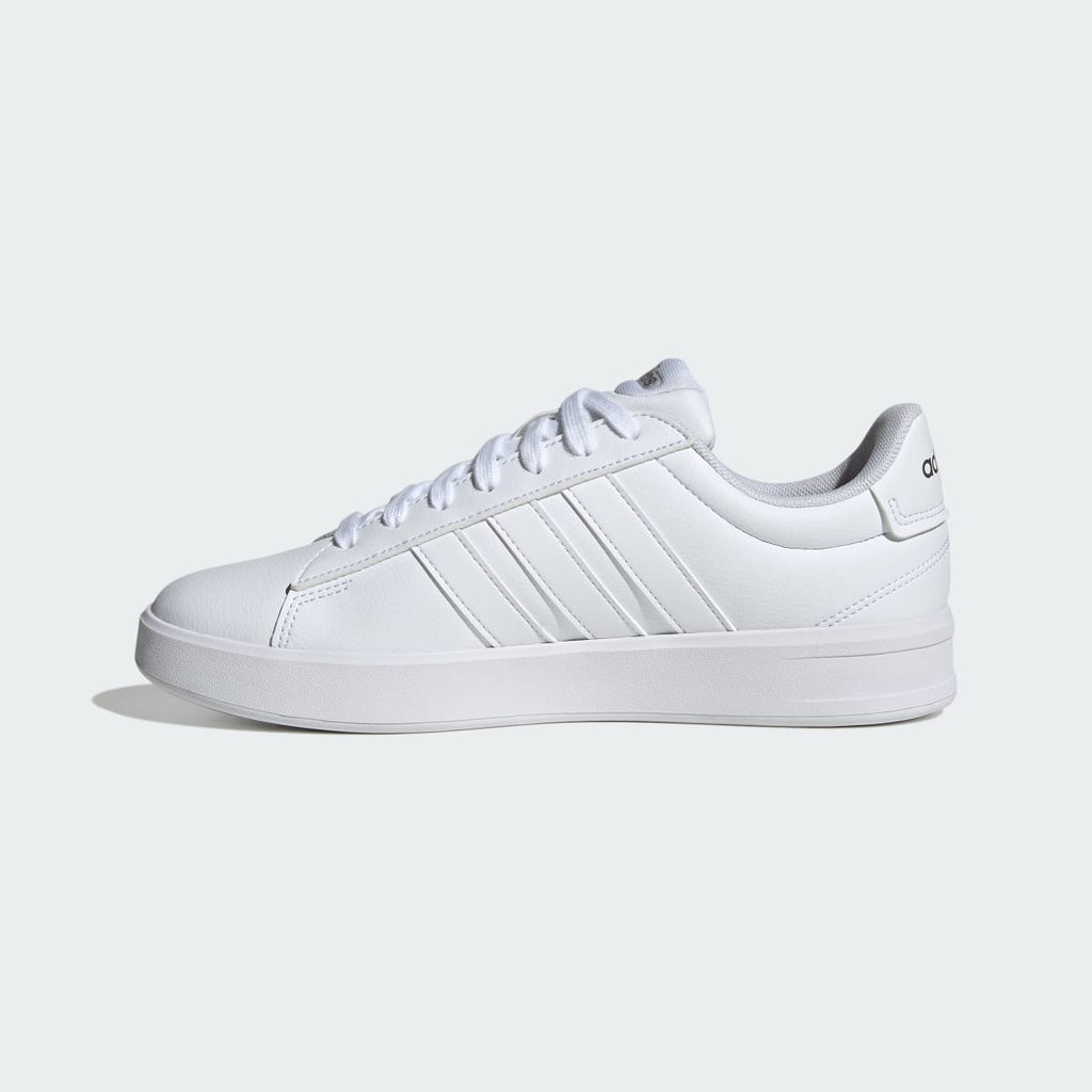 Adidas Women's GRAND COURT SHOES - Cloud White / Cloud White / Iron Metallic - Image 6