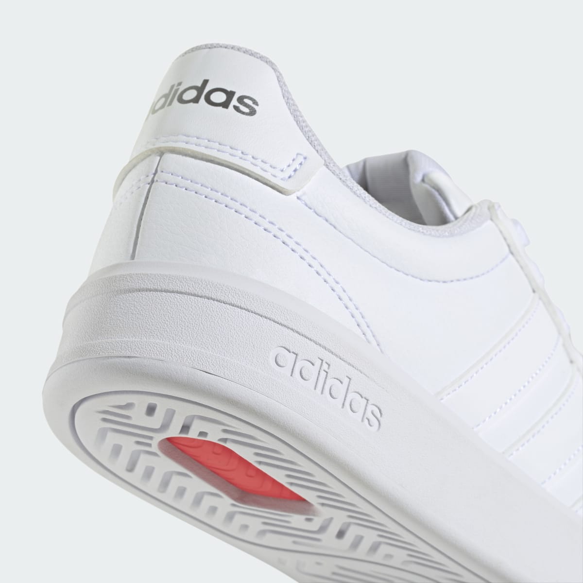 Adidas Women's GRAND COURT SHOES - Cloud White / Cloud White / Iron Metallic - Image 8