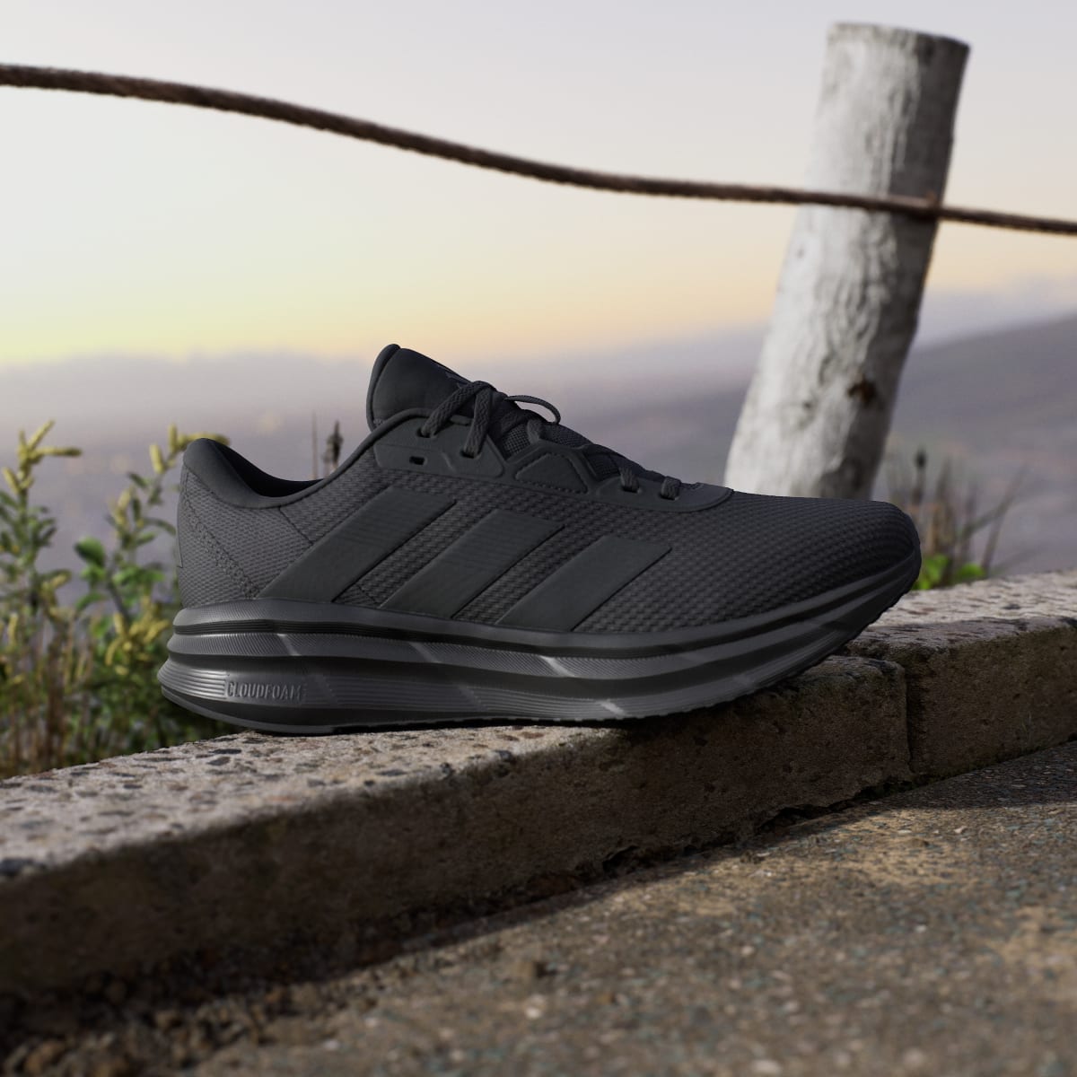 Adidas Men's Galaxy 7 Running Shoes - Core Black / Core Black / Core Black - Image 3