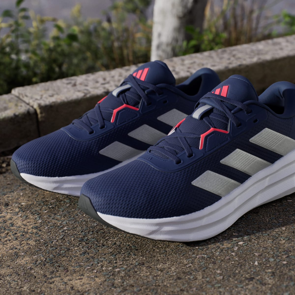 Adidas Men's Galaxy 7 Running Shoes - Dark Blue / Silver Metallic / Lucid Red - Image 11