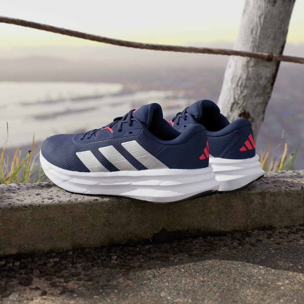 Adidas Men's Galaxy 7 Running Shoes - Dark Blue / Silver Metallic / Lucid Red - Image 6