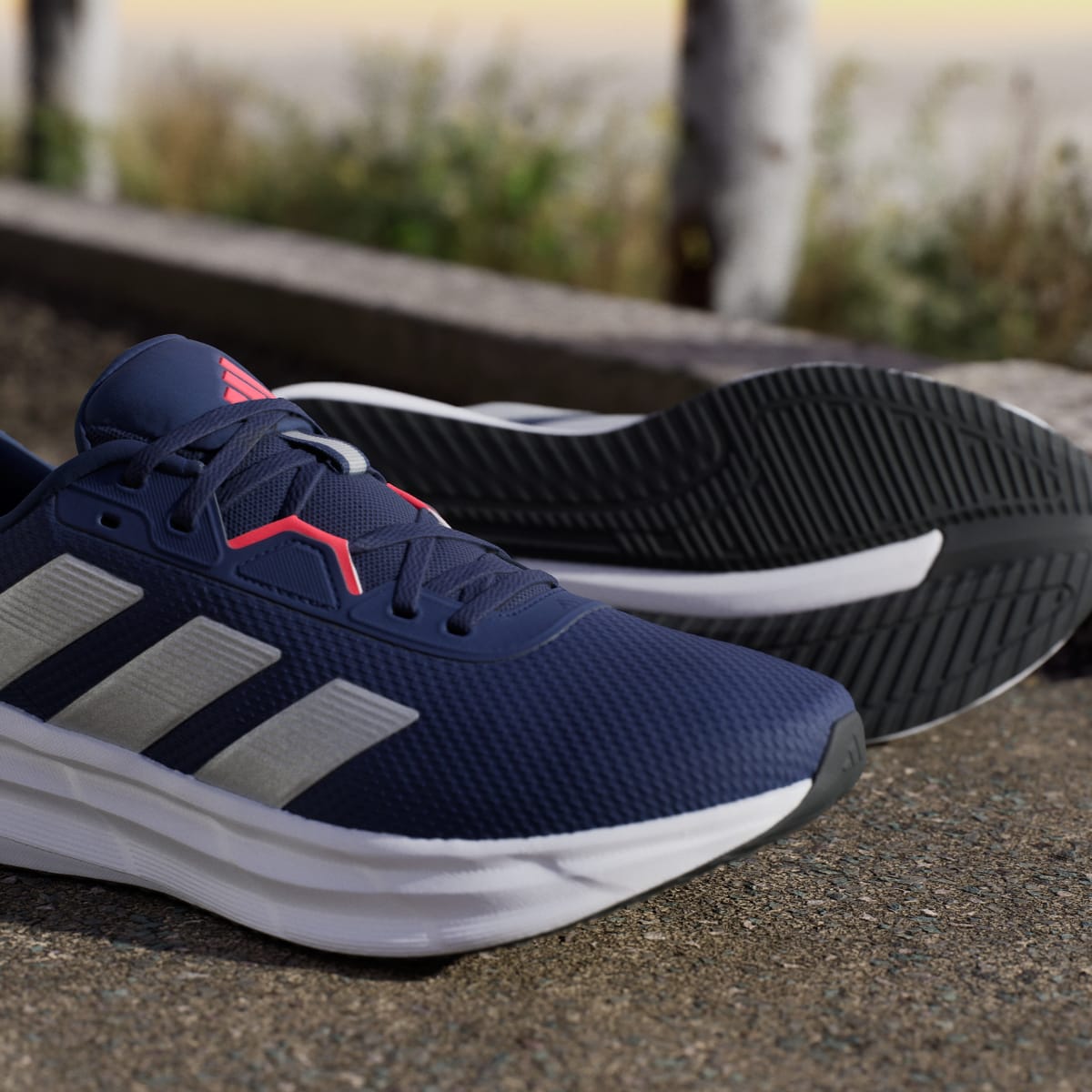 Adidas Men's Galaxy 7 Running Shoes - Dark Blue / Silver Metallic / Lucid Red - Image 9