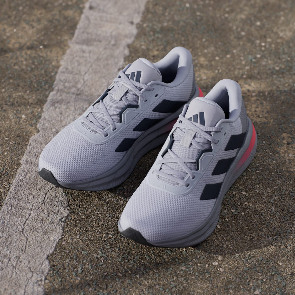 Adidas Men's Galaxy 7 Running Shoes - Halo Silver / Aurora Ink / Grey - Image 5
