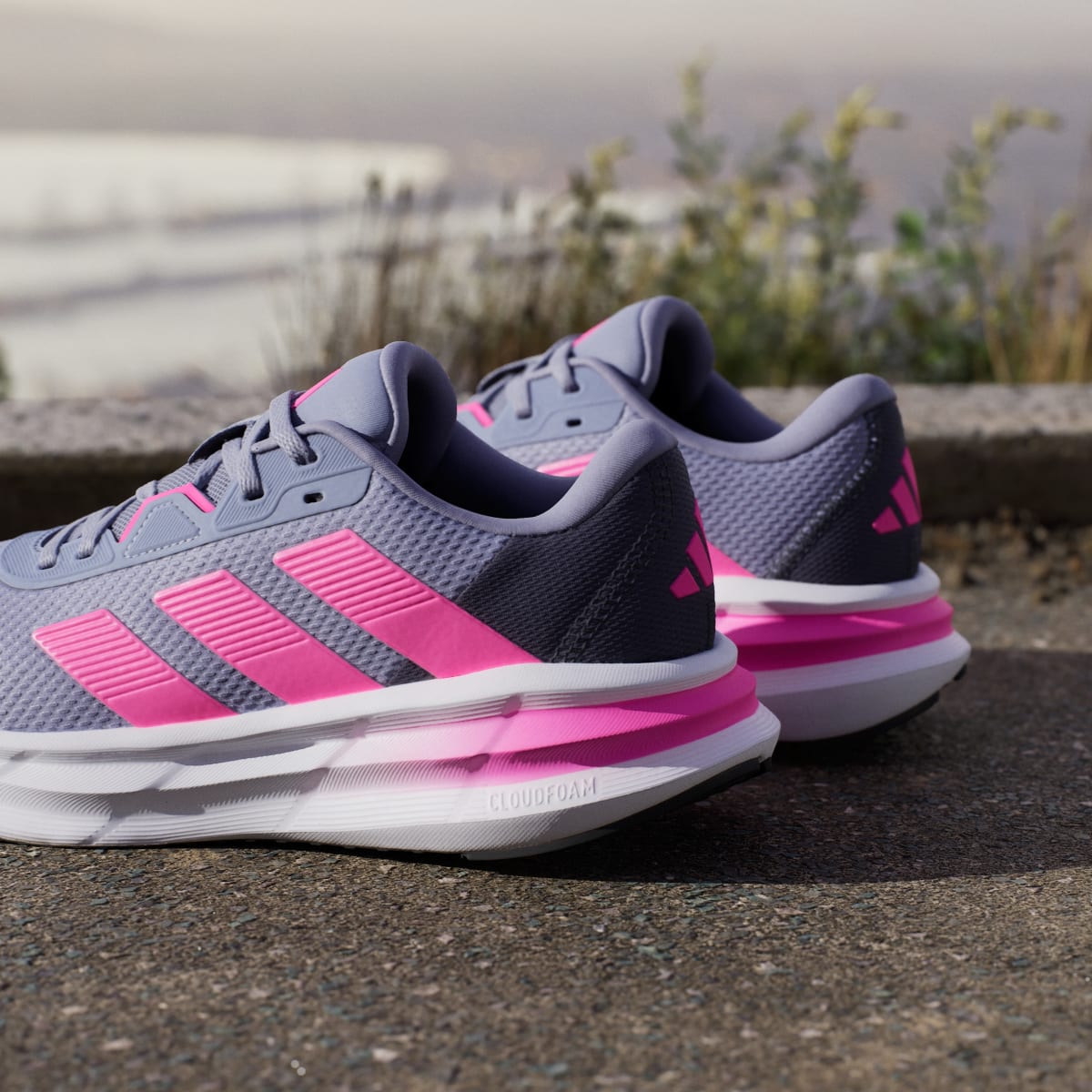Adidas Women's Galaxy 7 Running Shoes - Silver Violet / Lucid Pink / Shadow Navy - Image 10