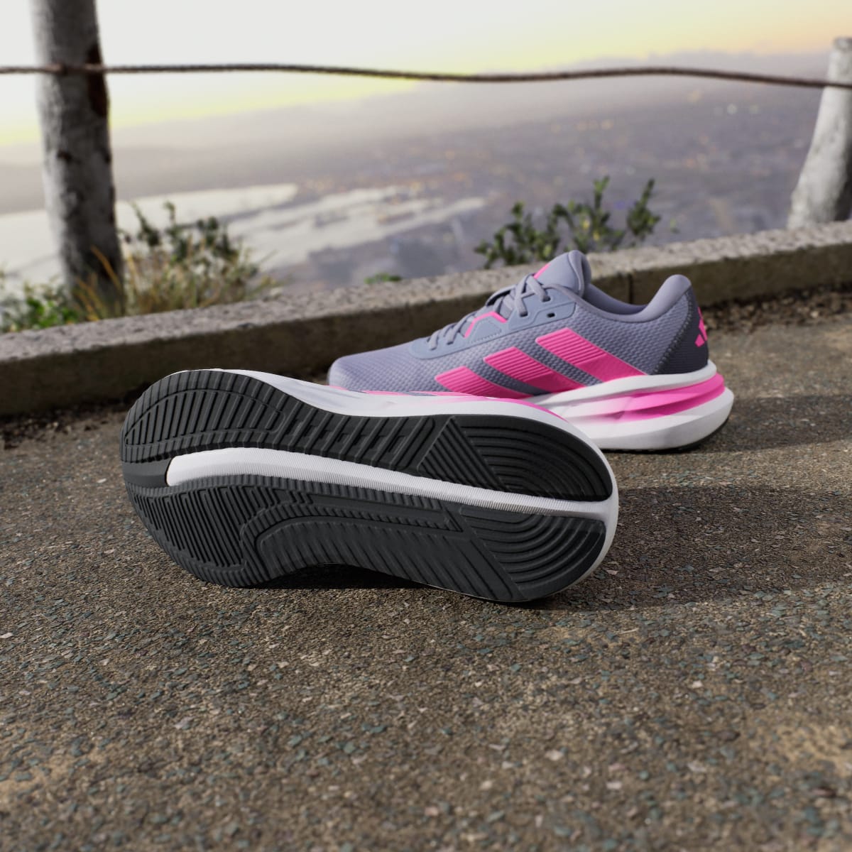 Adidas Women's Galaxy 7 Running Shoes - Silver Violet / Lucid Pink / Shadow Navy - Image 4