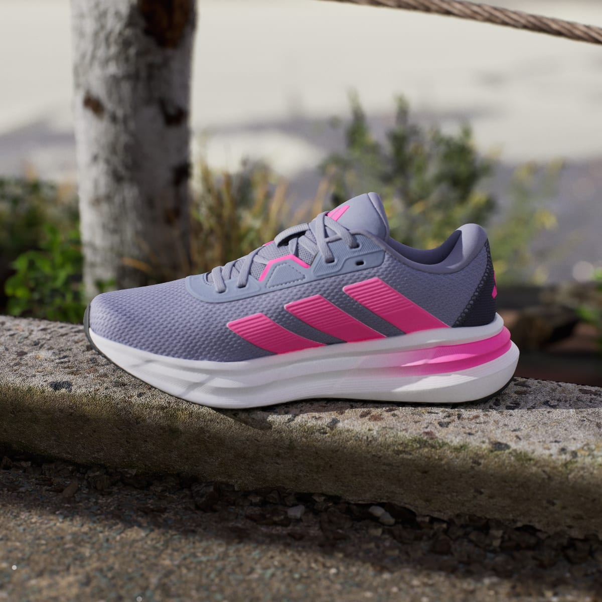 Adidas Women's Galaxy 7 Running Shoes - Silver Violet / Lucid Pink / Shadow Navy - Image 7