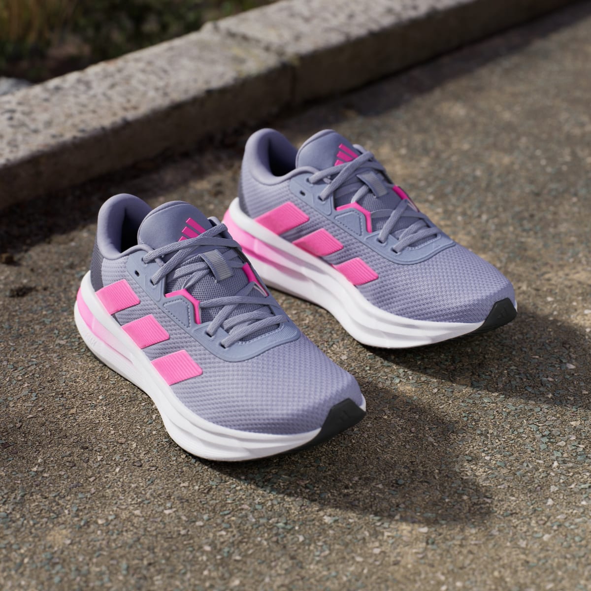 Adidas Women's Galaxy 7 Running Shoes - Silver Violet / Lucid Pink / Shadow Navy - Image 8