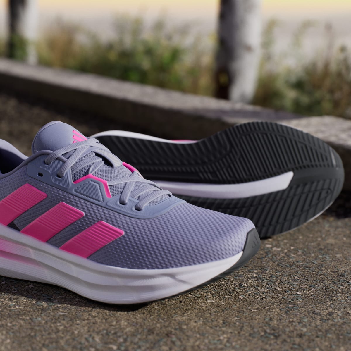 Adidas Women's Galaxy 7 Running Shoes - Silver Violet / Lucid Pink / Shadow Navy - Image 9