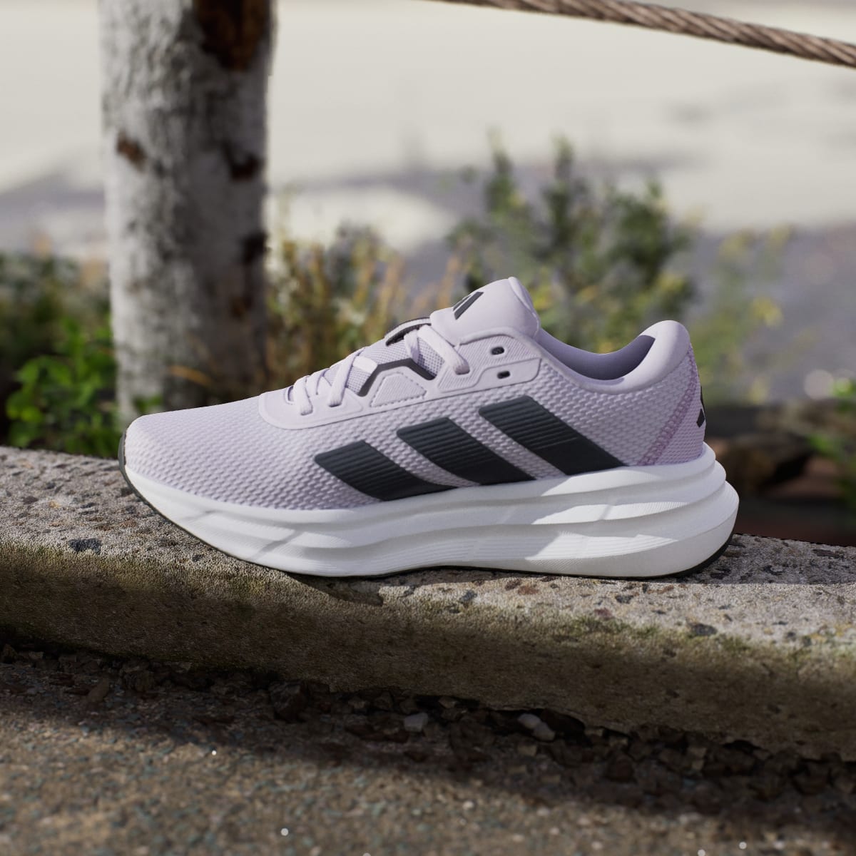 Adidas Women's Galaxy 7 Running Shoes - Purple Tint / Aurora Black / Cloud White - Image 7