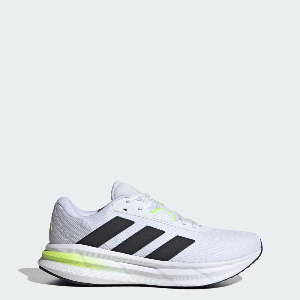 Adidas Men's Galaxy 7 Running Shoes - Cloud White / Core Black / Solar Slime - Image 1