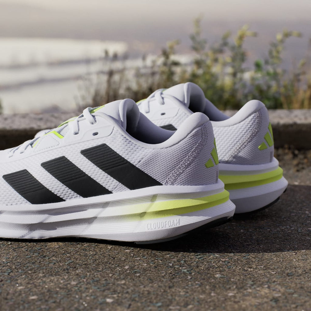 Adidas Men's Galaxy 7 Running Shoes - Cloud White / Core Black / Solar Slime - Image 10