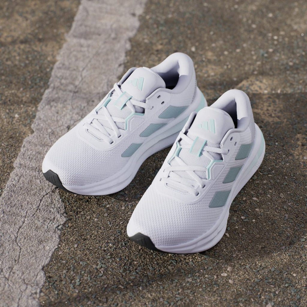 Adidas Women's Galaxy 7 Running Shoes - Cloud White / Magic Grey Met / Semi Flash Aqua - Image 5