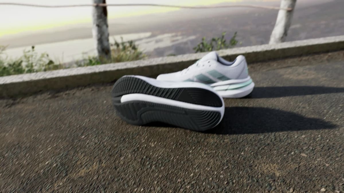 Adidas Women's Galaxy 7 Running Shoes - Cloud White / Magic Grey Met / Semi Flash Aqua - Image 2