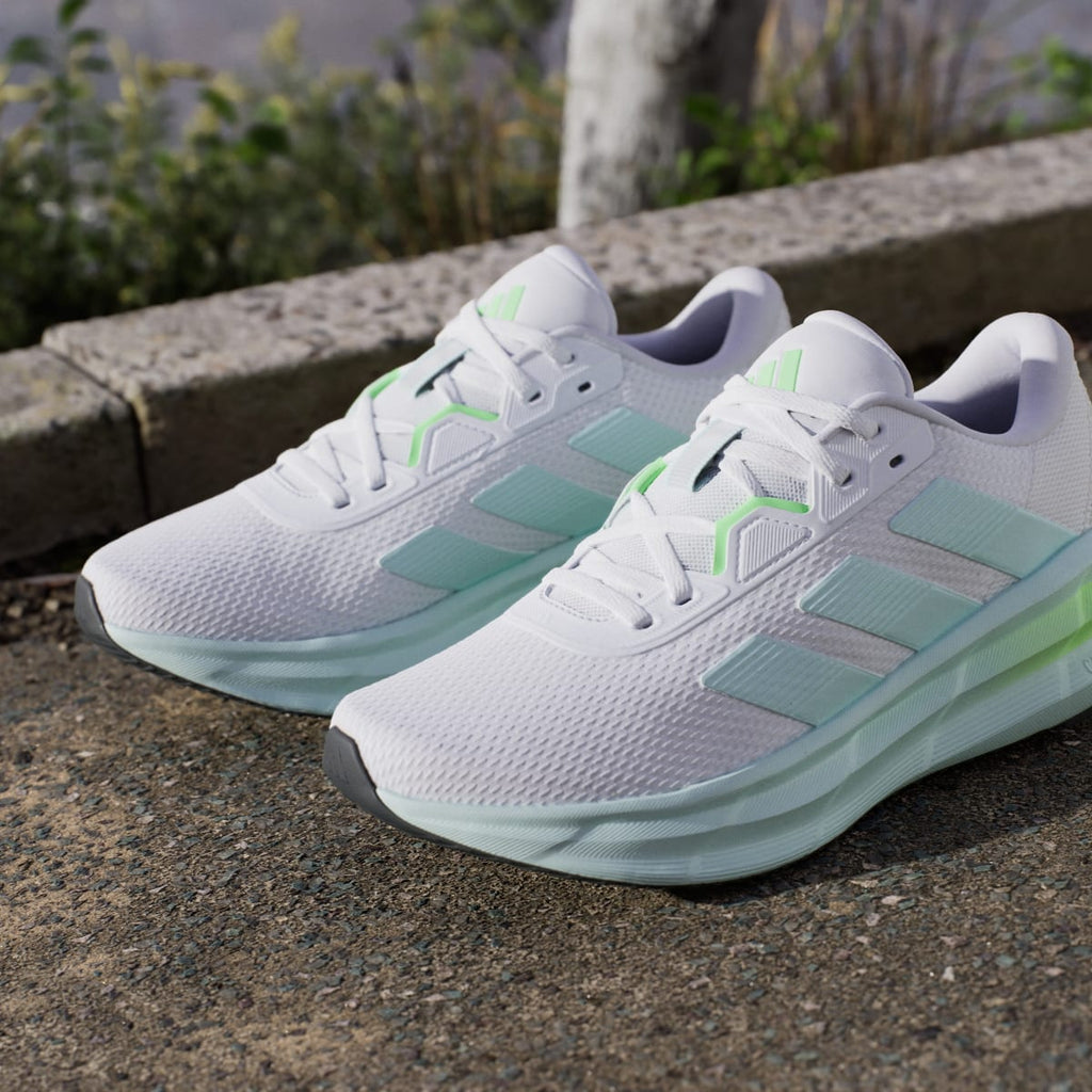Adidas Women's Galaxy 7 Running Shoes - Cloud White / Halo Mint / Lime Burst - Image 11