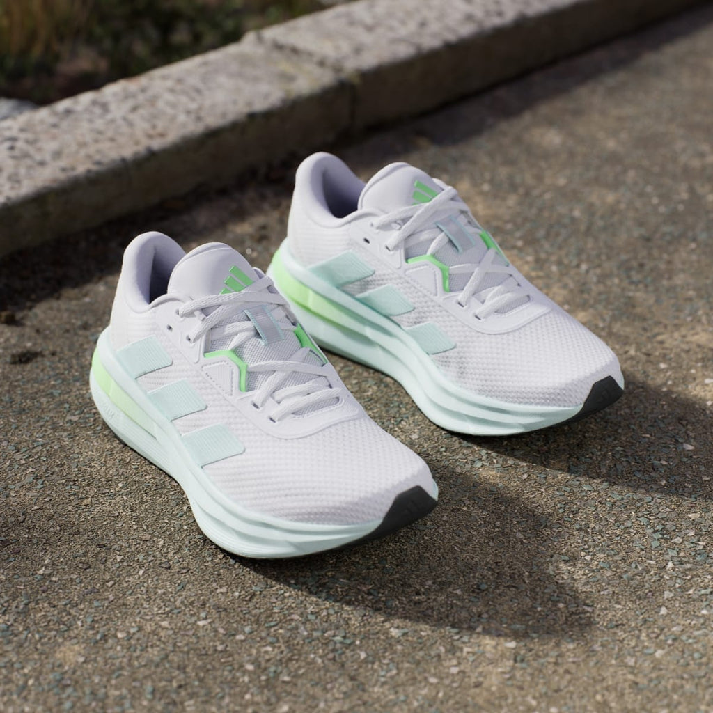 Adidas Women's Galaxy 7 Running Shoes - Cloud White / Halo Mint / Lime Burst - Image 8