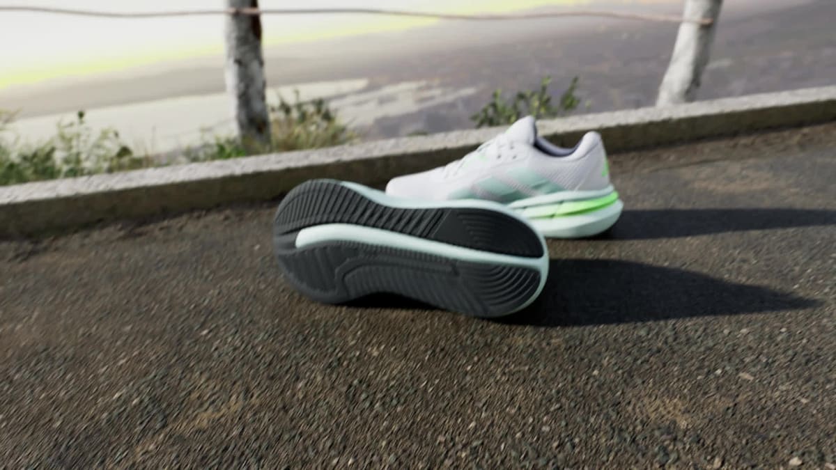 Adidas Women's Galaxy 7 Running Shoes - Cloud White / Halo Mint / Lime Burst - Image 2