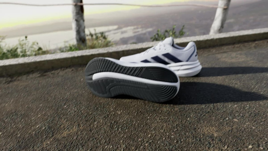 Adidas Men's Galaxy 7 Running Shoes - Cloud White / Dark Blue / Core Black - Image 2