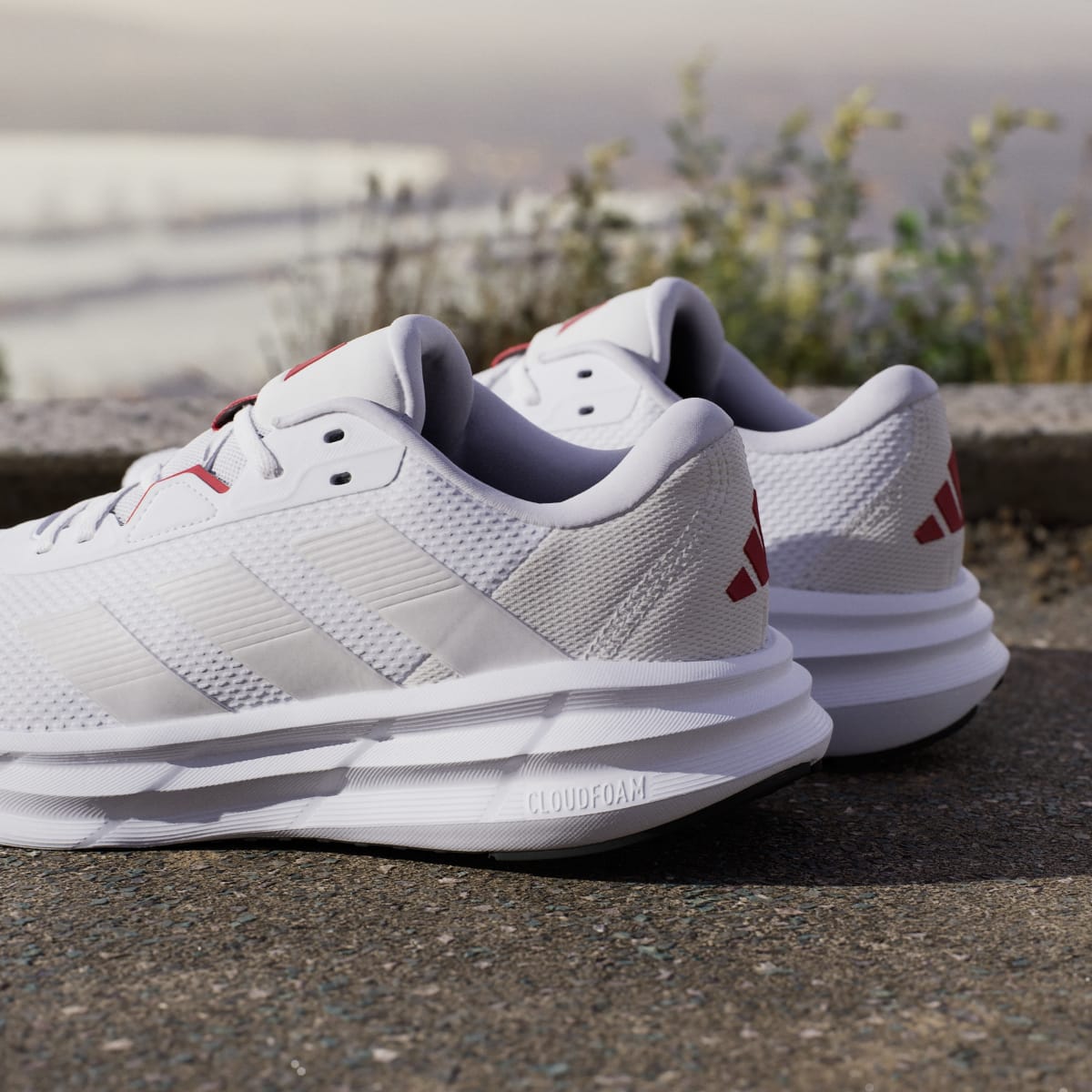 Adidas Men's Galaxy 7 Running Shoes - Cloud White / Grey One / Power Red - Image 10