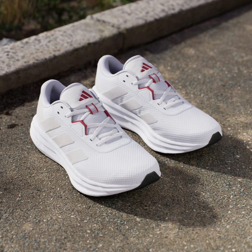 Adidas Men's Galaxy 7 Running Shoes - Cloud White / Grey One / Power Red - Image 8