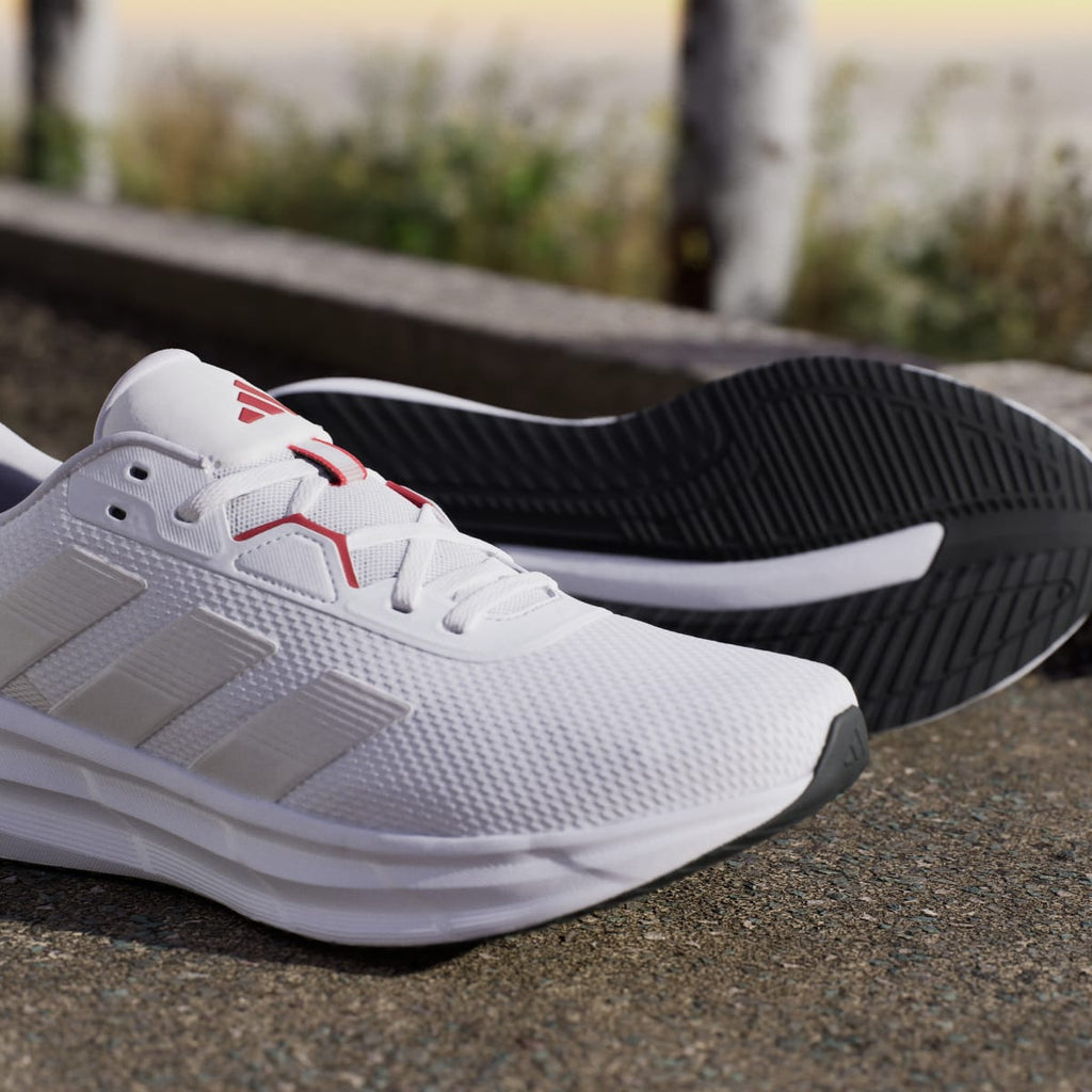 Adidas Men's Galaxy 7 Running Shoes - Cloud White / Grey One / Power Red - Image 9