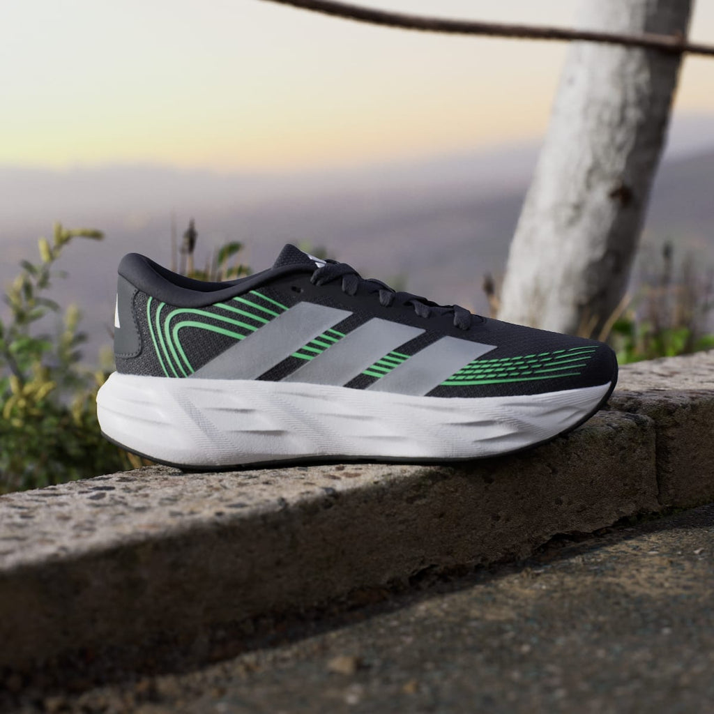 Adidas Kids' Galaxy 8 Junior Shoes - Night Grey / Tech Grey Metallic / Screaming Green - Image 3
