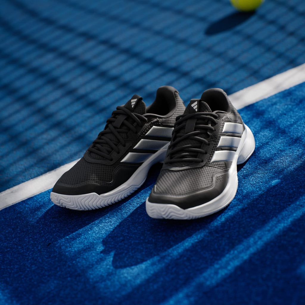 Adidas Women's GameCourt 3 All Court Tennis Shoes - Core Black / Silver Metallic / Cloud White - Image 5