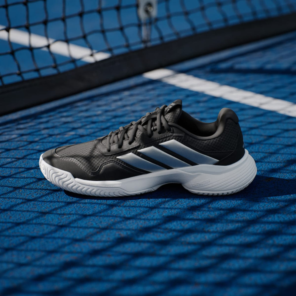 Adidas Women's GameCourt 3 All Court Tennis Shoes - Core Black / Silver Metallic / Cloud White - Image 7