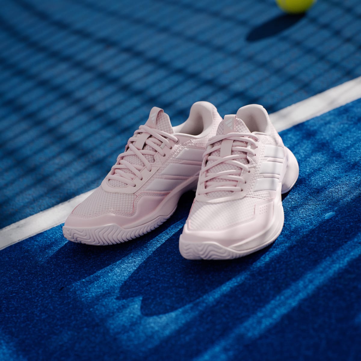 Adidas Women's GameCourt 3 All Court Tennis Shoes - Distilled Pink / Distilled Pink / Cloud White - Image 5