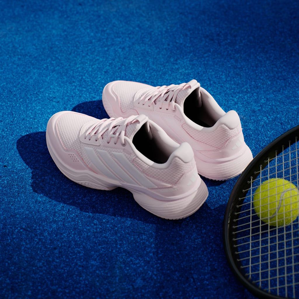 Adidas Women's GameCourt 3 All Court Tennis Shoes - Distilled Pink / Distilled Pink / Cloud White - Image 6