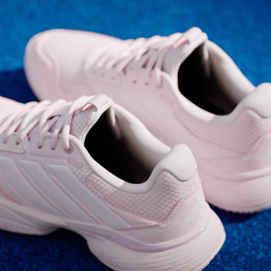 Adidas Women's GameCourt 3 All Court Tennis Shoes - Distilled Pink / Distilled Pink / Cloud White - Image 9