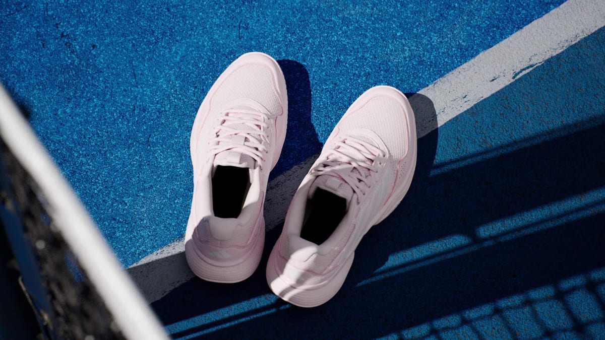 Adidas Women's GameCourt 3 All Court Tennis Shoes - Distilled Pink / Distilled Pink / Cloud White - Image 2