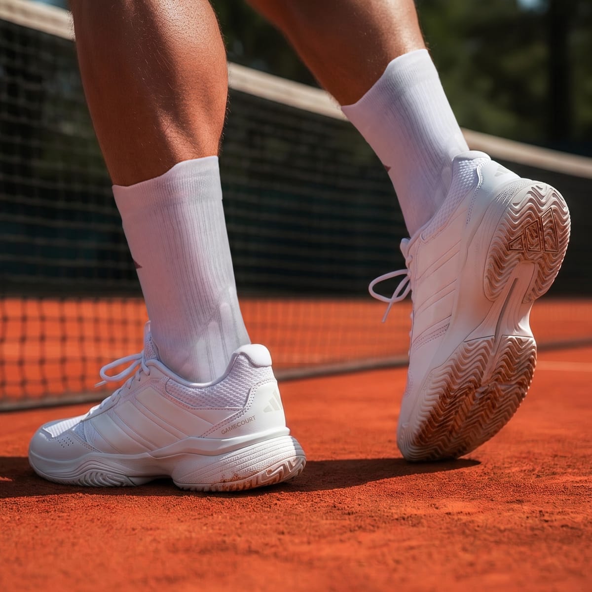 Adidas Men's GameCourt 3 All Court Tennis Shoes - Cloud White / Cloud White / Grey One - Image 6